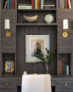 Ernorora Vintage Industrial Brass Fabric Wall Lamp - Neutralighting