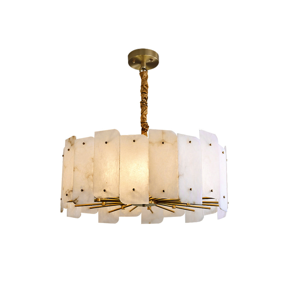 Zoe Lustre Albâtre Superposé Luxe Postmoderne - Neutralighting