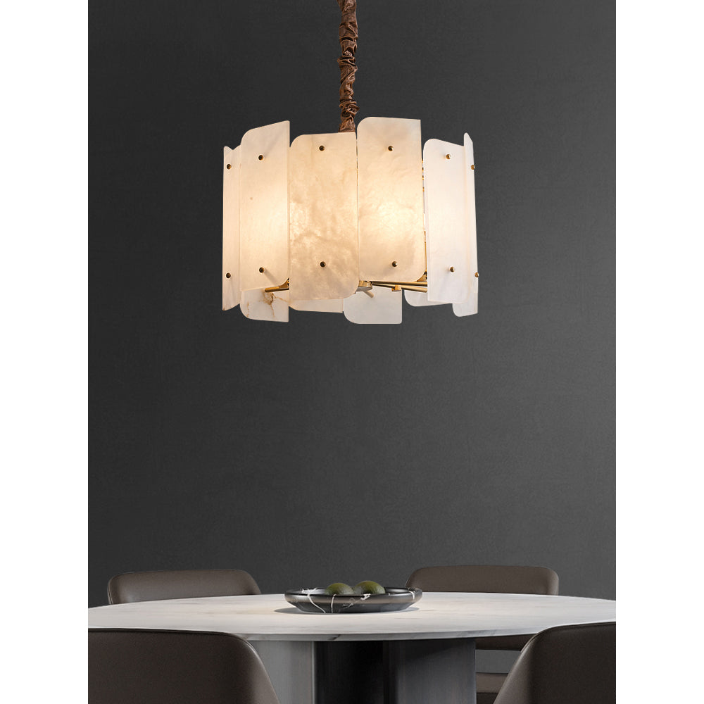 Zoe Lustre Albâtre Superposé Luxe Postmoderne - Neutralighting