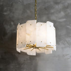 Zoe Lustre Albâtre Superposé Luxe Postmoderne - Neutralighting