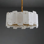 Zoe Lustre Albâtre Superposé Luxe Postmoderne - Neutralighting