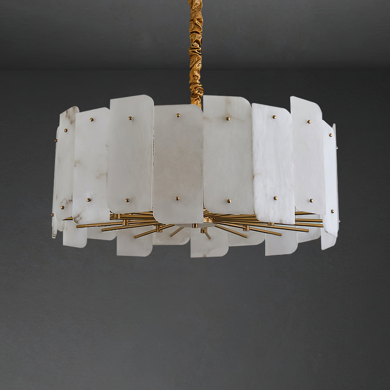 Zoe Lustre Albâtre Superposé Luxe Postmoderne - Neutralighting