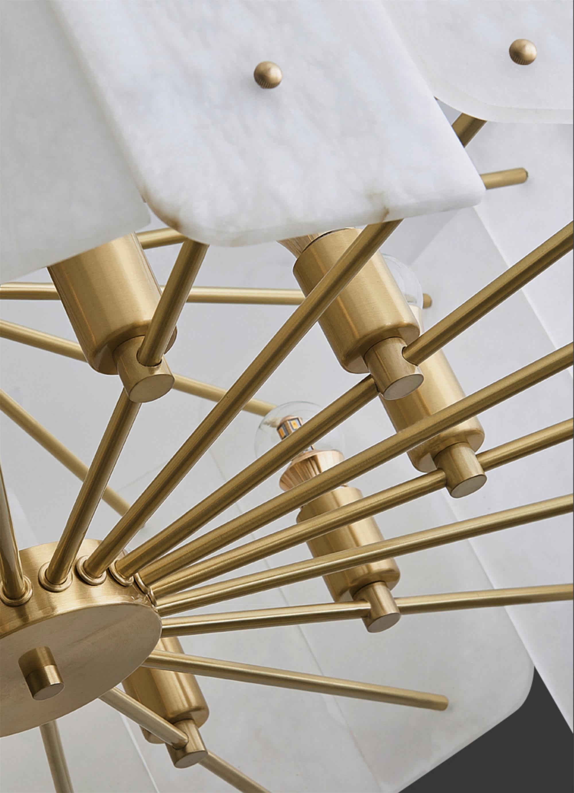 Zoe Lustre Albâtre Superposé Luxe Postmoderne - Neutralighting