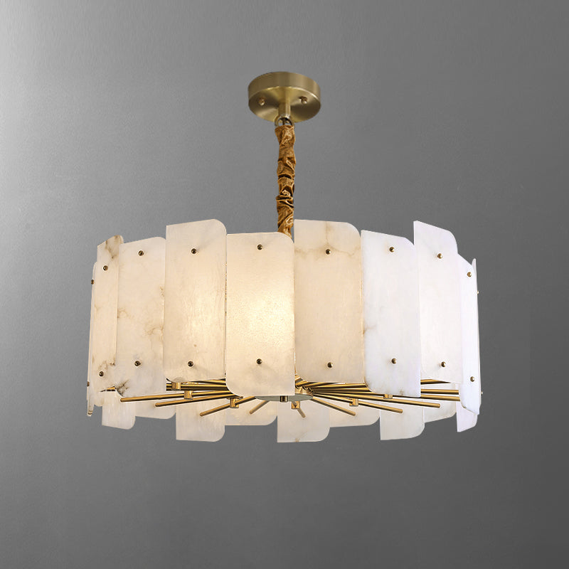 Zoe Lustre Albâtre Superposé Luxe Postmoderne - Neutralighting
