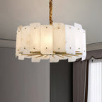 Zoe Lustre Albâtre Superposé Luxe Postmoderne - Neutralighting