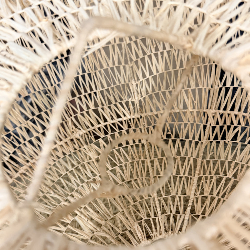 Suspension en raphia - Ellipse