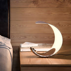 Aria Lampe de Table Lune Moderne, Métal/Acrylique, Blanc, Salon - Neutralighting