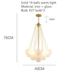 Valentina Lustre Globe Modenre, Fer/Verre, Noir/Blanc, Salon - Neutralighting