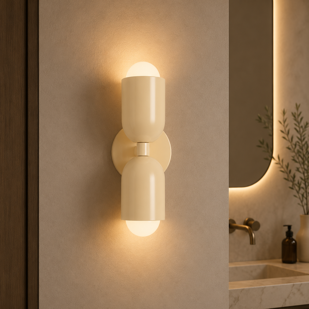 Kira Applique Murale Cylindre Scandinave Métal Coloré Salon