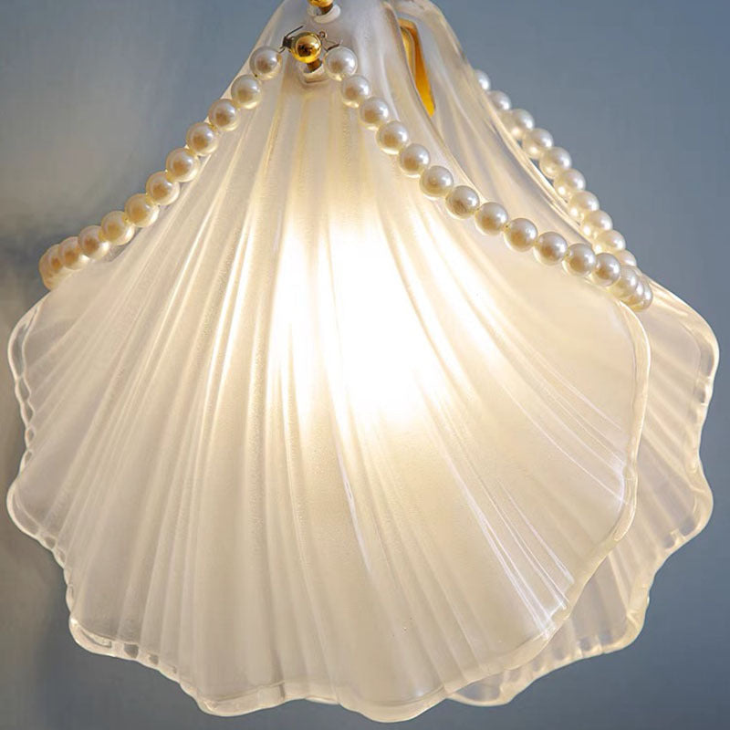 Kristy Suspension Coquille Moderne, Acrylique/Métal, Blanc, Chambre - Neutralighting