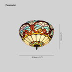 Tiffany Designer LED Plafonnier Métal Verre Chambre À Coucher/Salon - Neutralighting