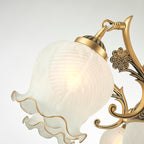 Ray Applique Fleur Vintage, Métal/Verre, Blanc/Bronze, Salon - Neutralighting
