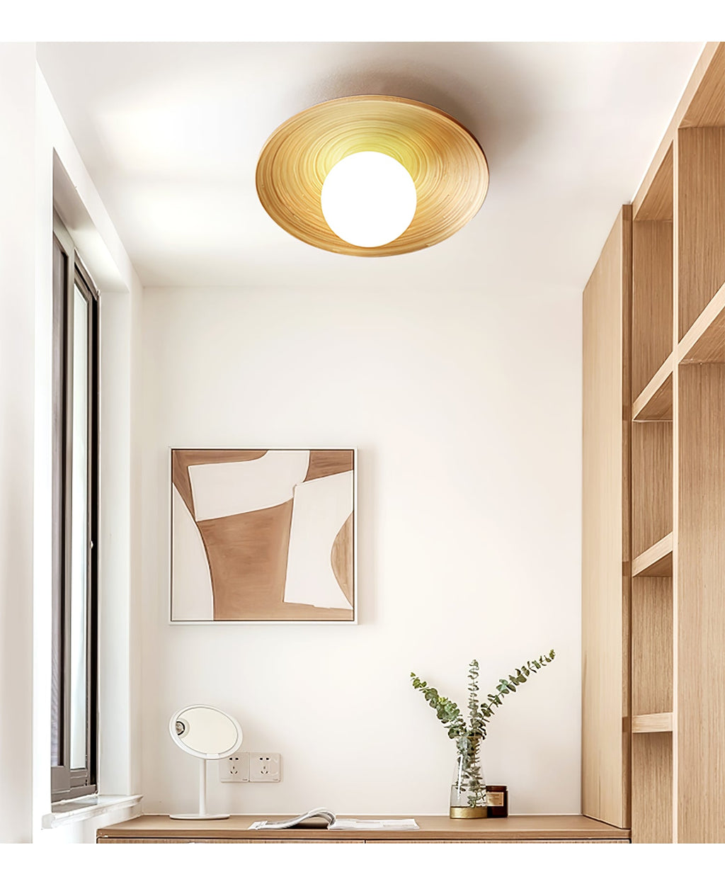 Lustra Plafonnier Soluna Bois Orbital - Neutralighting
