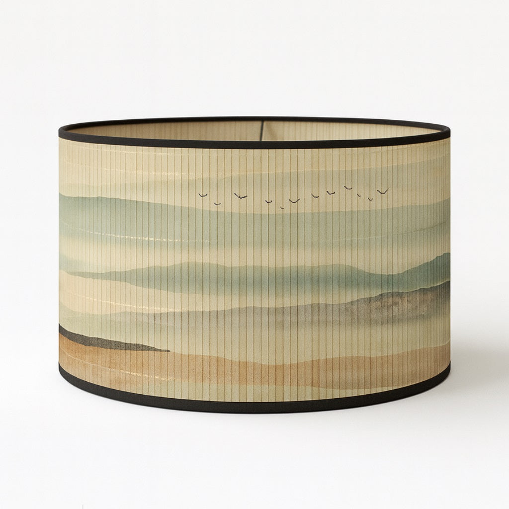 Abat-jour Tambour en bambou - Brume