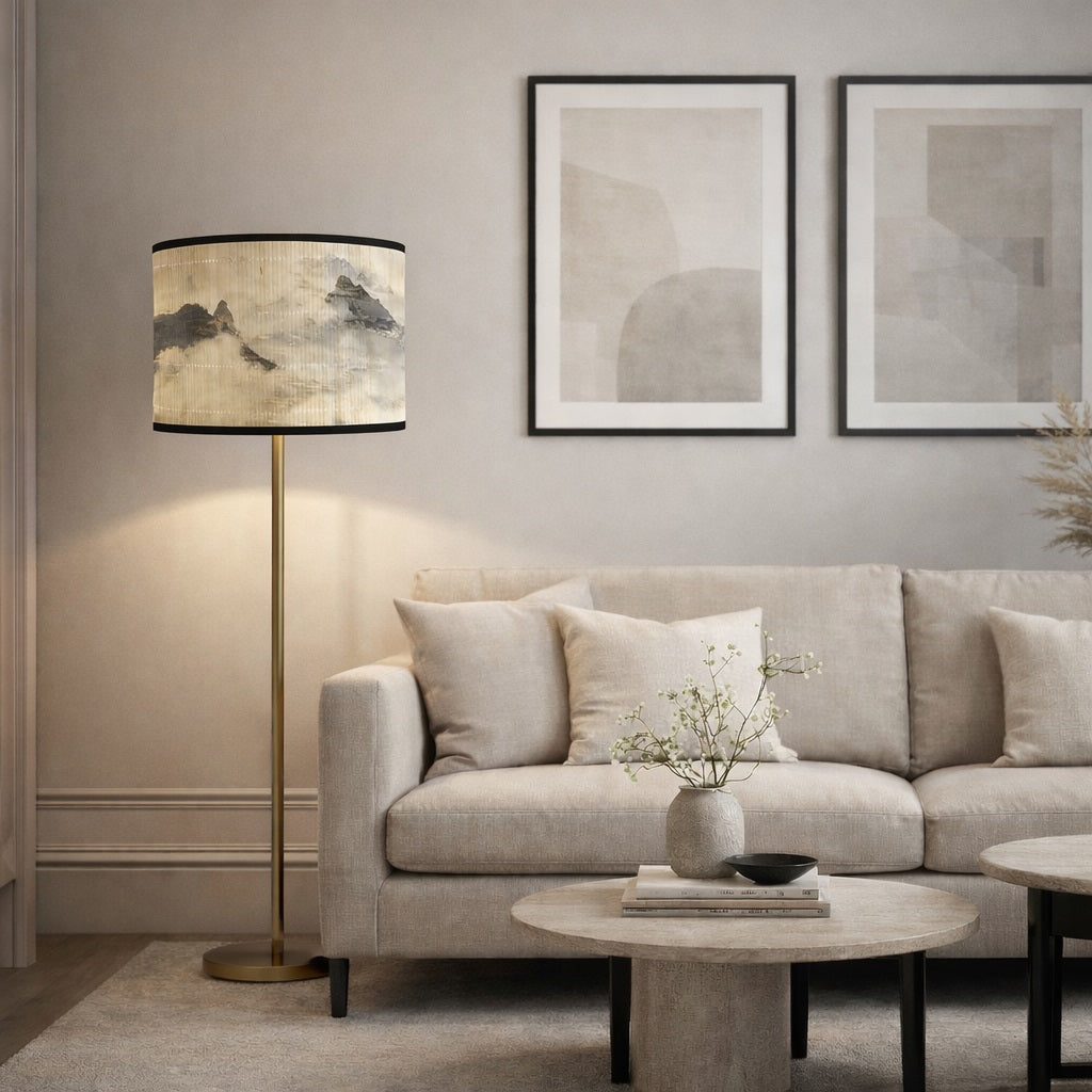 Abat-jour Tambour en bambou - Celeste