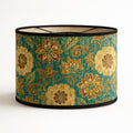 Abat-jour Tambour en bambou - Green floral