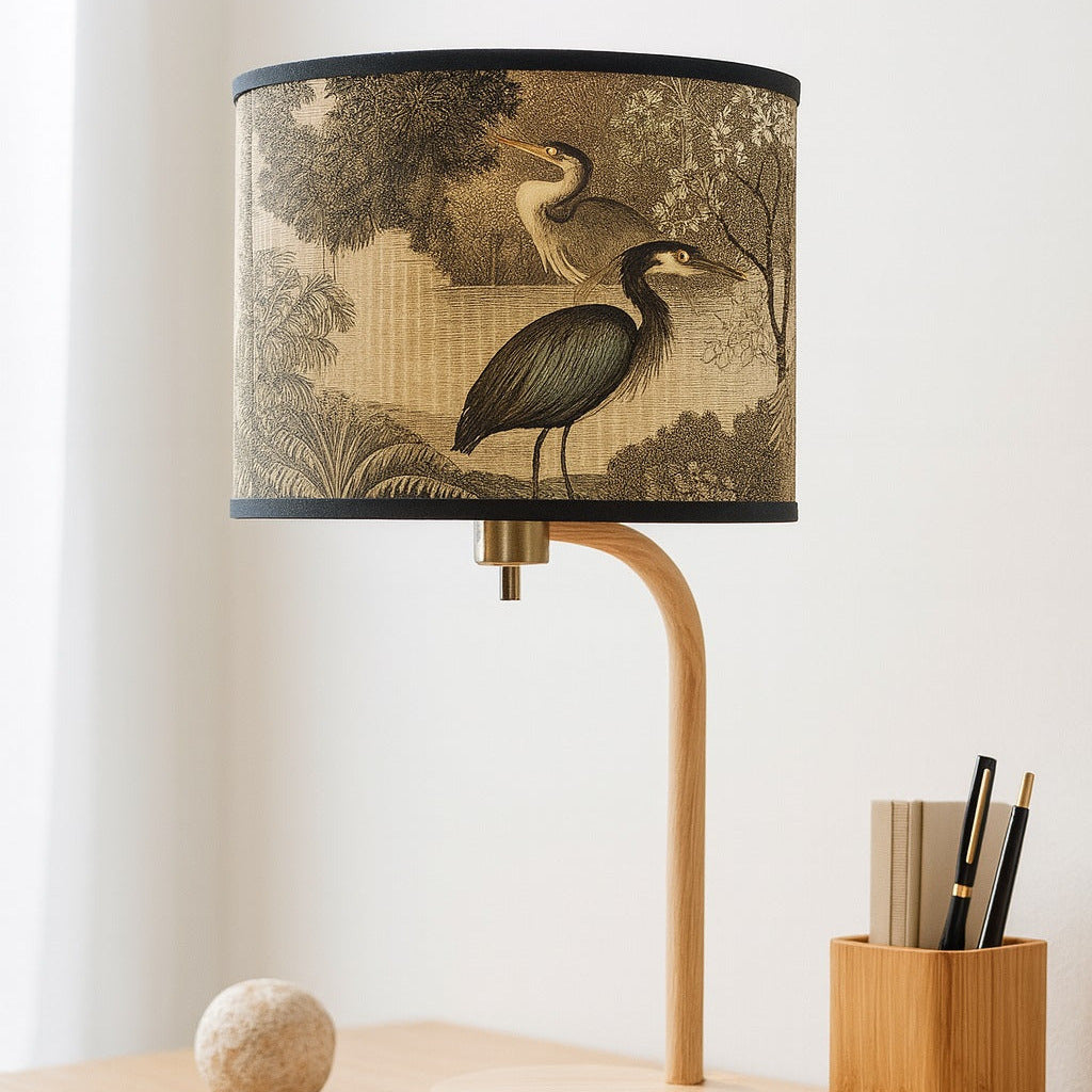Abat-jour Tambour style bambou - Herons