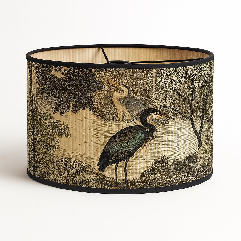 Abat-jour Tambour style bambou - Herons