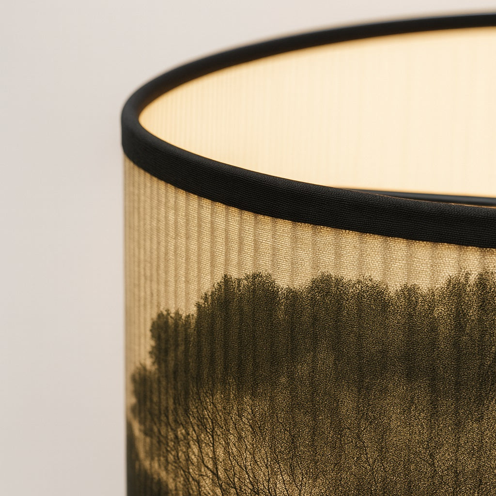 Abat-jour Tambour style bambou - Sun set