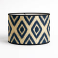 Abat-jour Tambour en bambou - Blue form