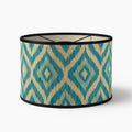 Abat-jour Tambour en bambou - Blue wave