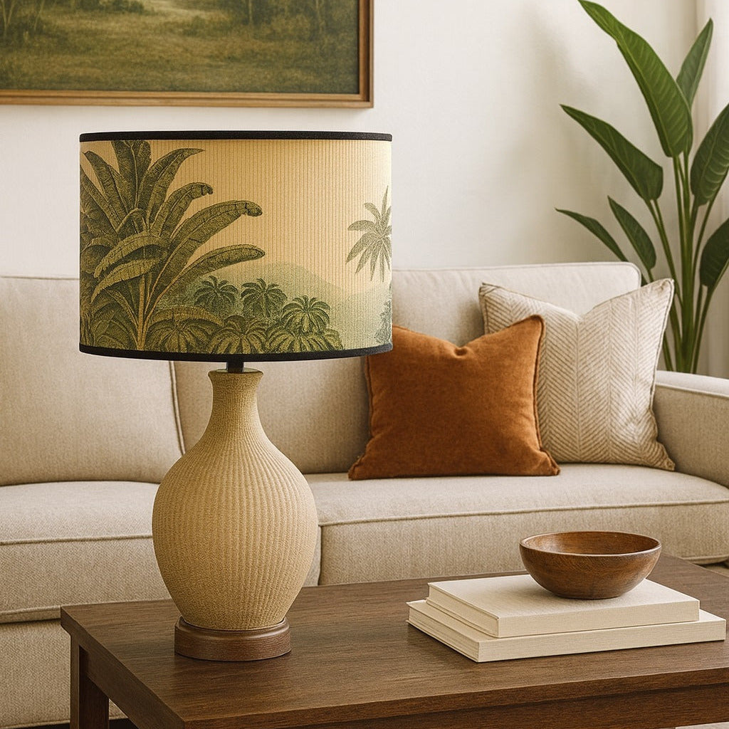 Abat-jour Tambour style bambou - Forest