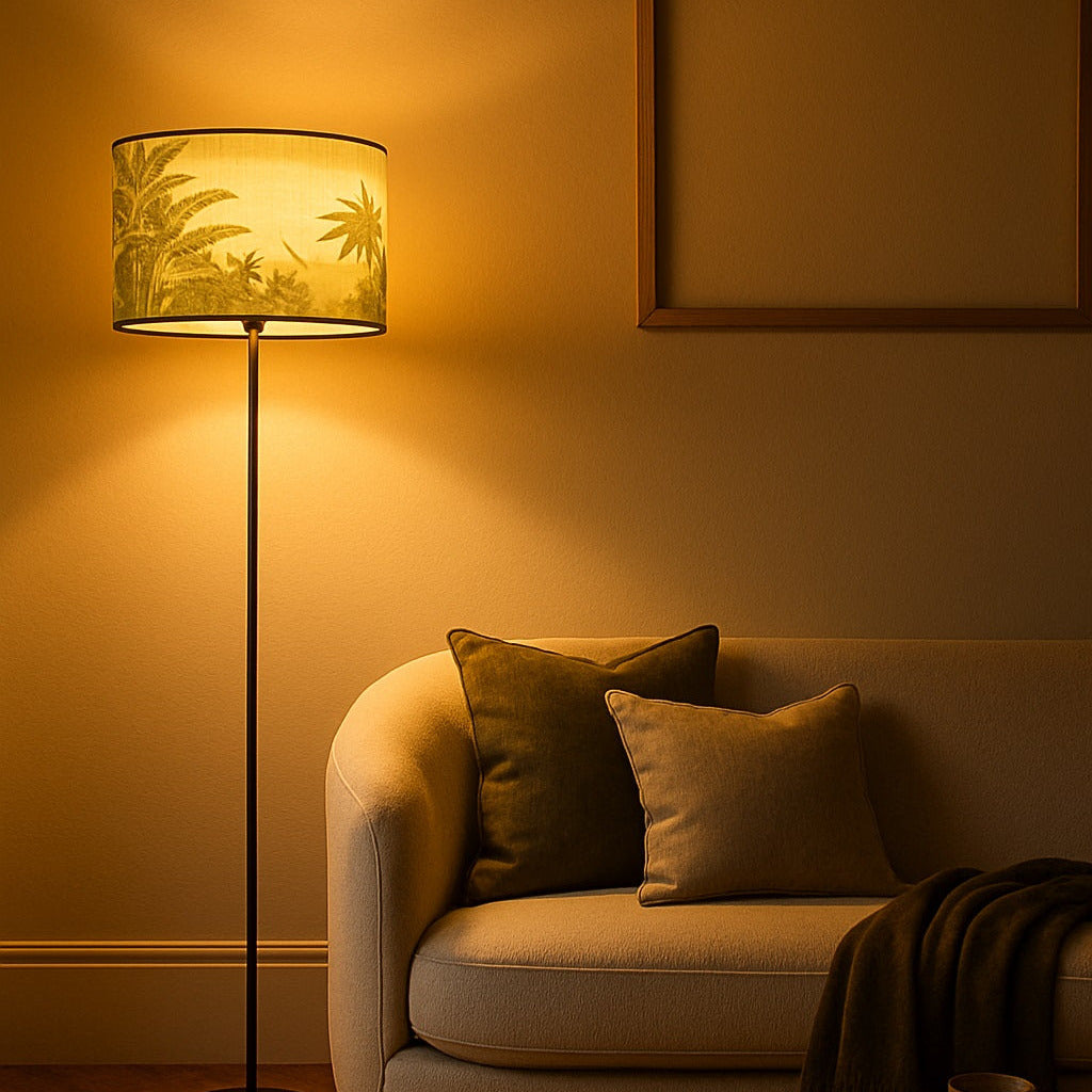 Abat-jour Tambour style bambou - Forest