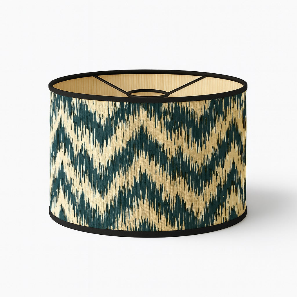 Abat-jour Tambour en bambou - Green wave