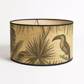 Abat-jour Tambour style bambou - Grey bird