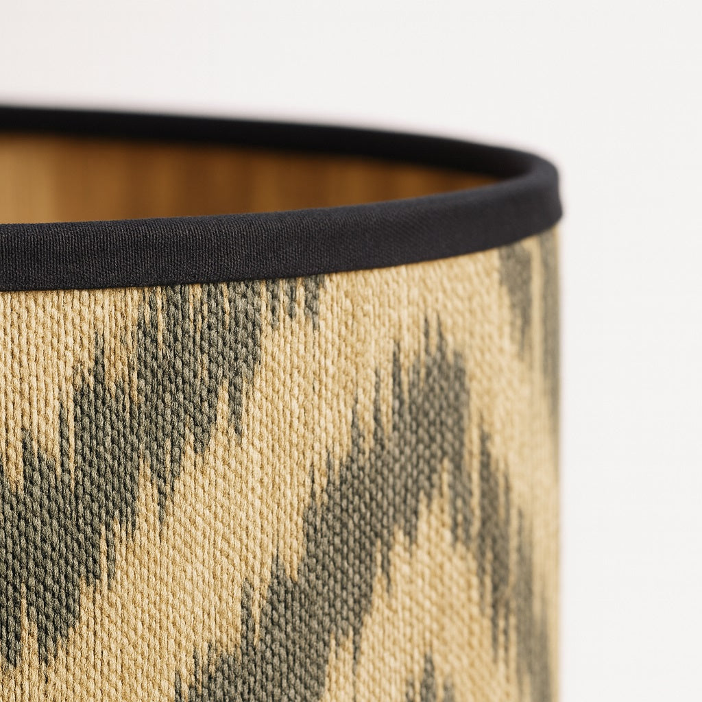 Abat-jour Tambour en bambou - Grey form