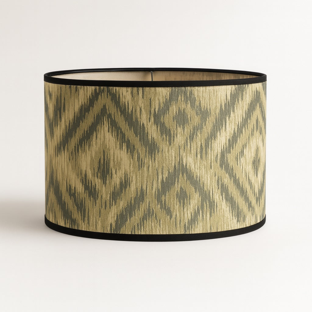 Abat-jour Tambour en bambou - Grey form