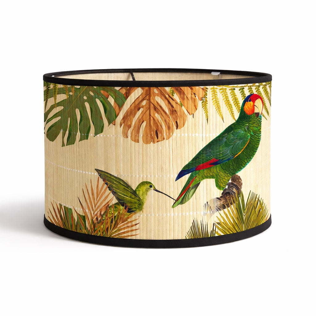 Abat-jour Tambour style bambou - Tropical