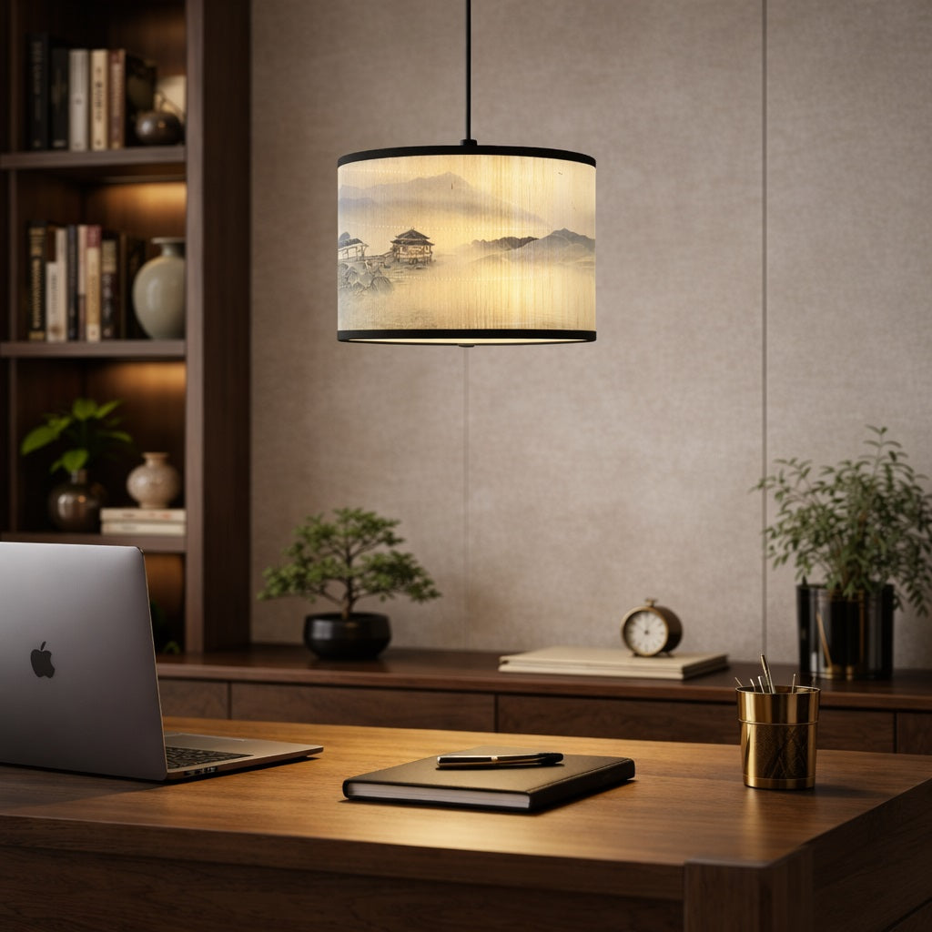 Abat-jour Tambour en bambou - Pagode