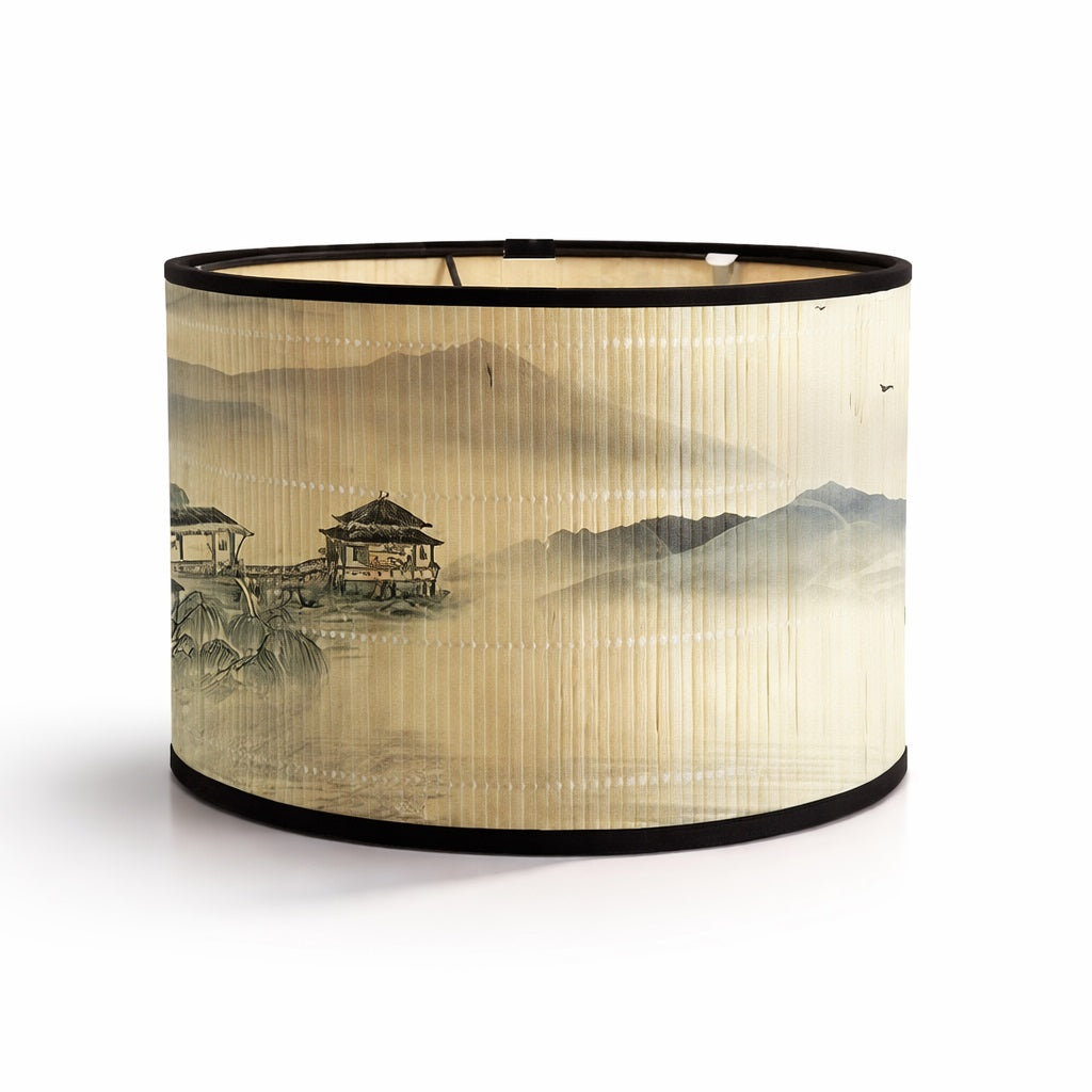 Abat-jour Tambour en bambou - Pagode