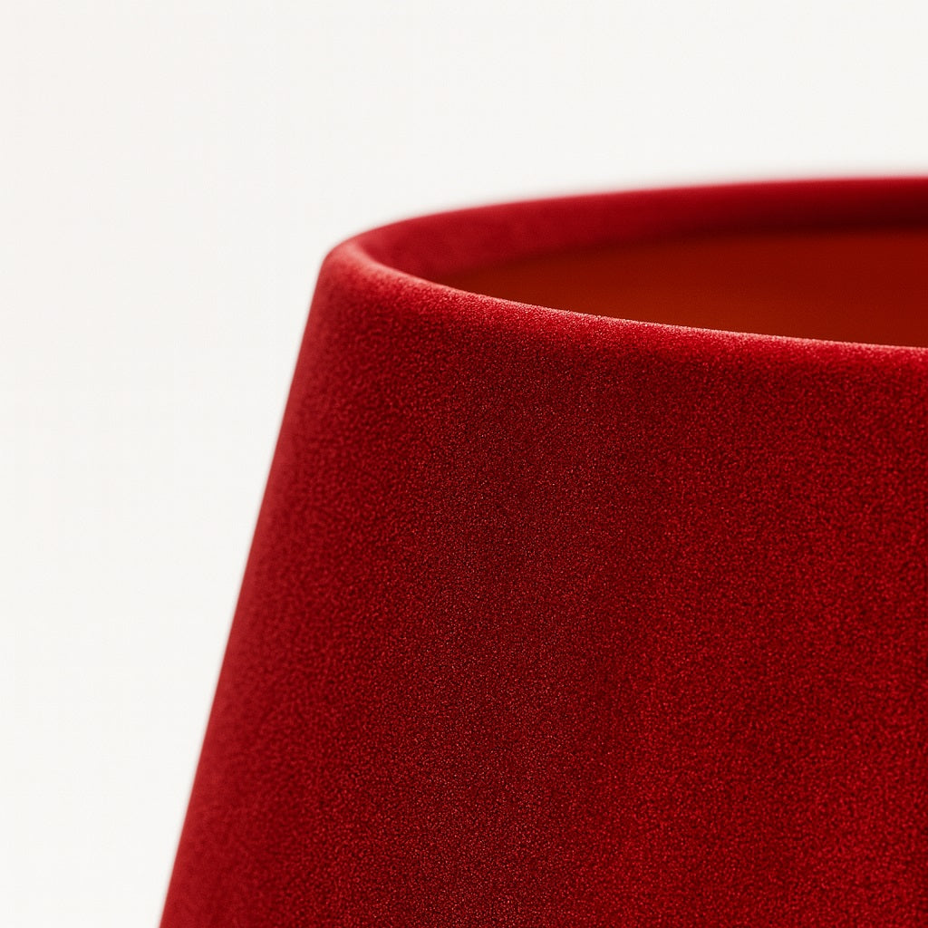 Abat-jour Conique en velours - Rubis