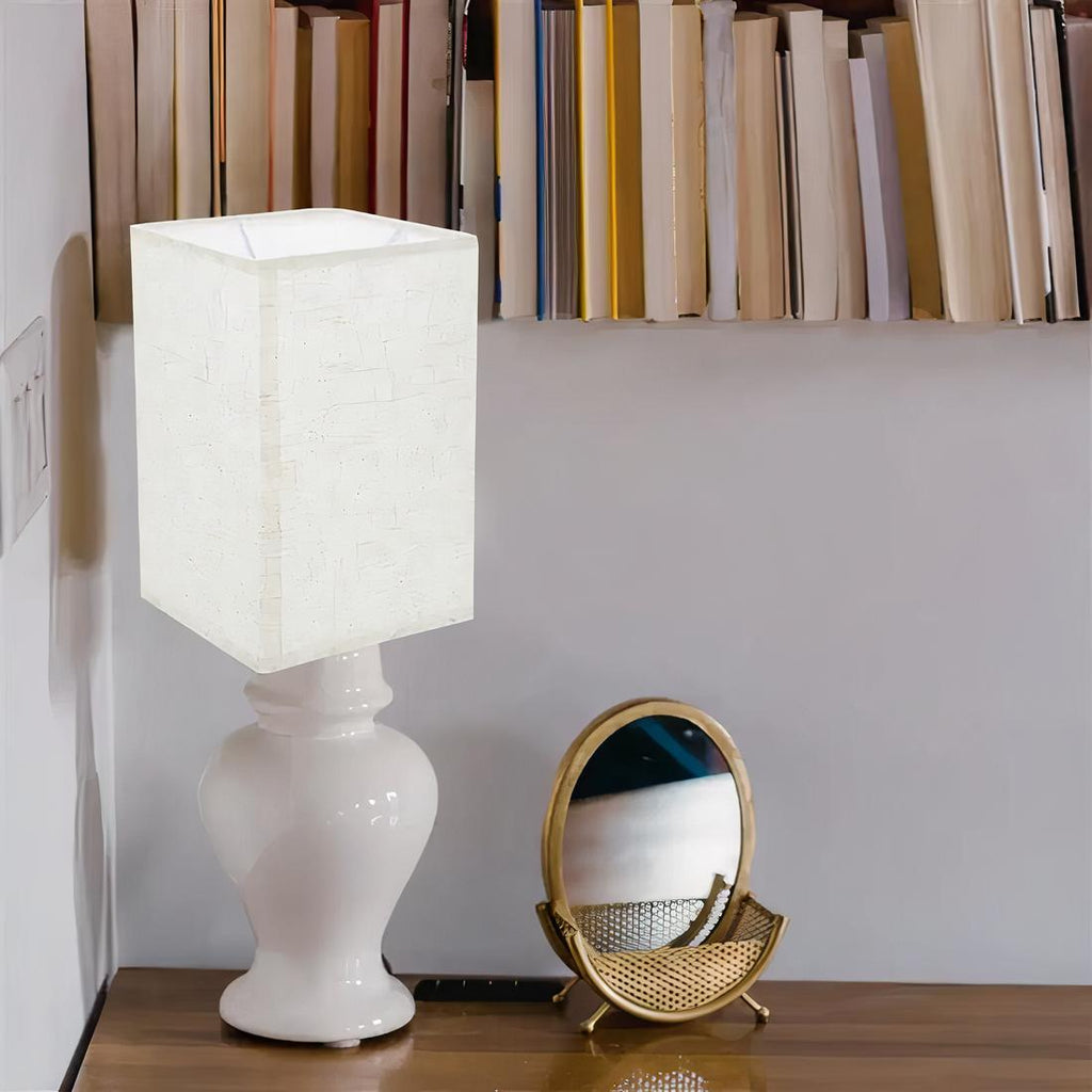 Abat-jour pour lampe de chevet carré en tissu – Clairance