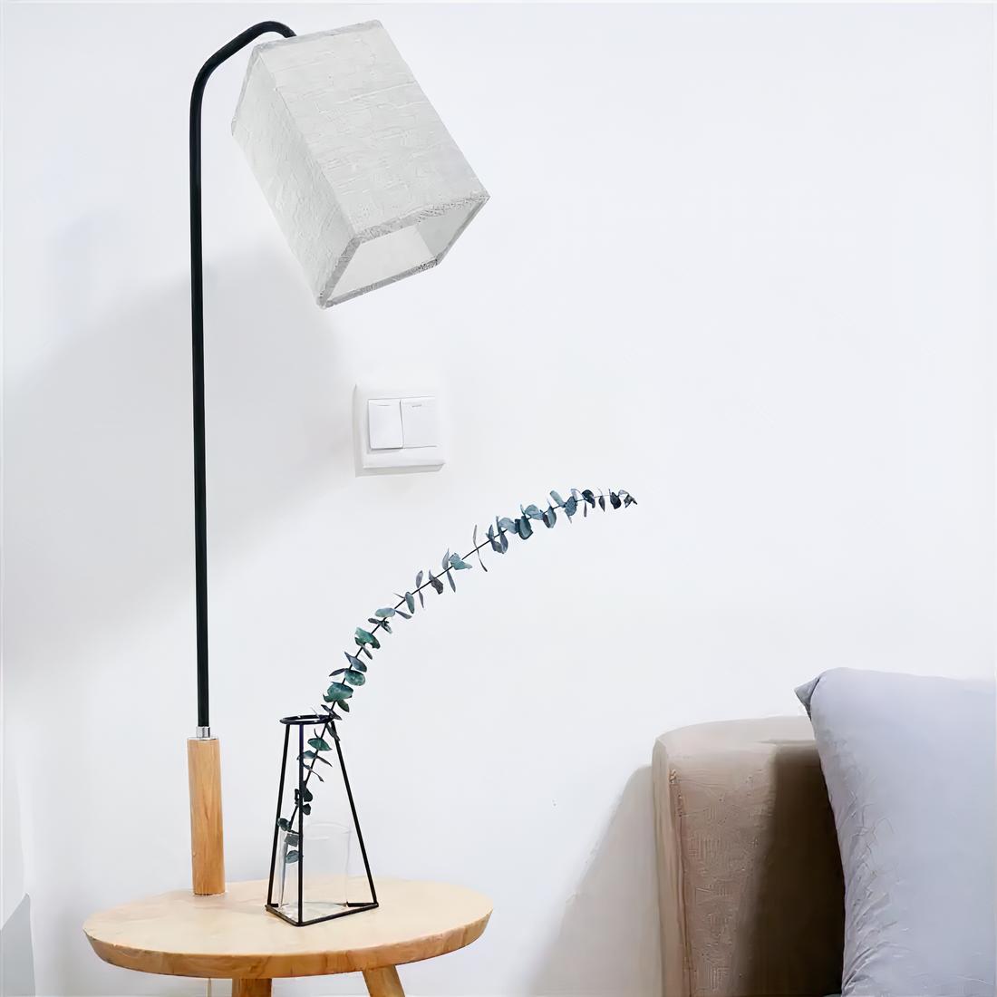 Abat-jour pour lampe de chevet carré en tissu – Clairance