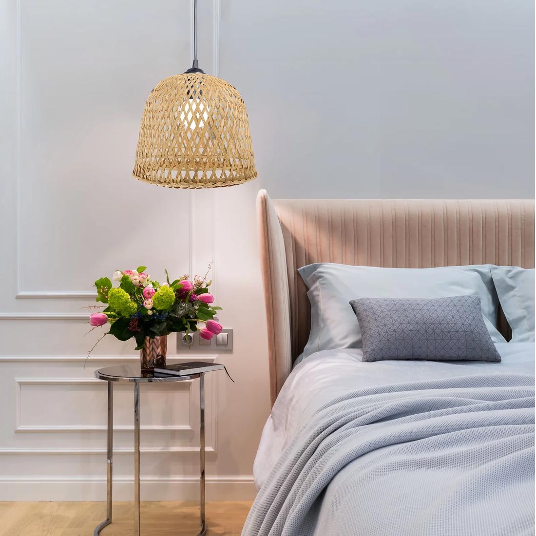 Abat-jour pour lampe de chevet en bambou – Bellerive