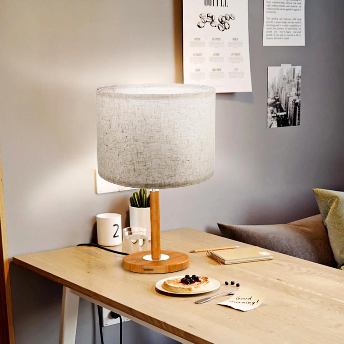 Abat-jour pour lampe de chevet en lin – Elviane
