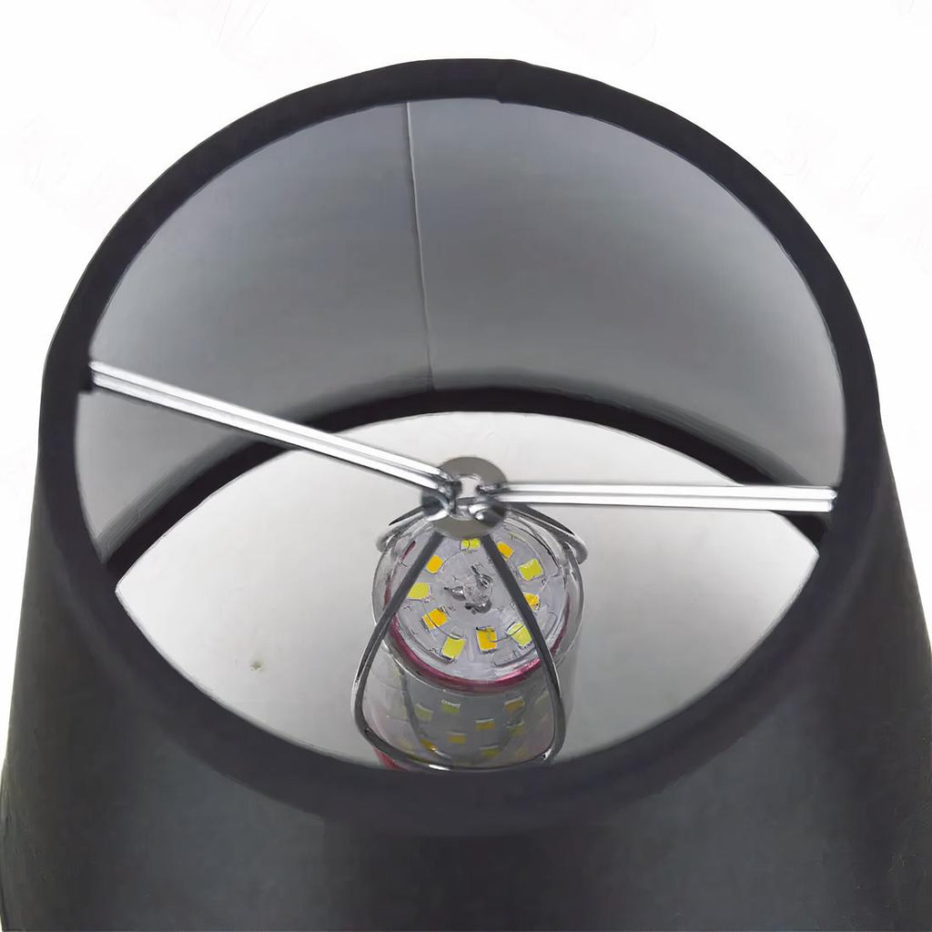 Abat-jour pour lampe de chevet noir en tissu – Isalune