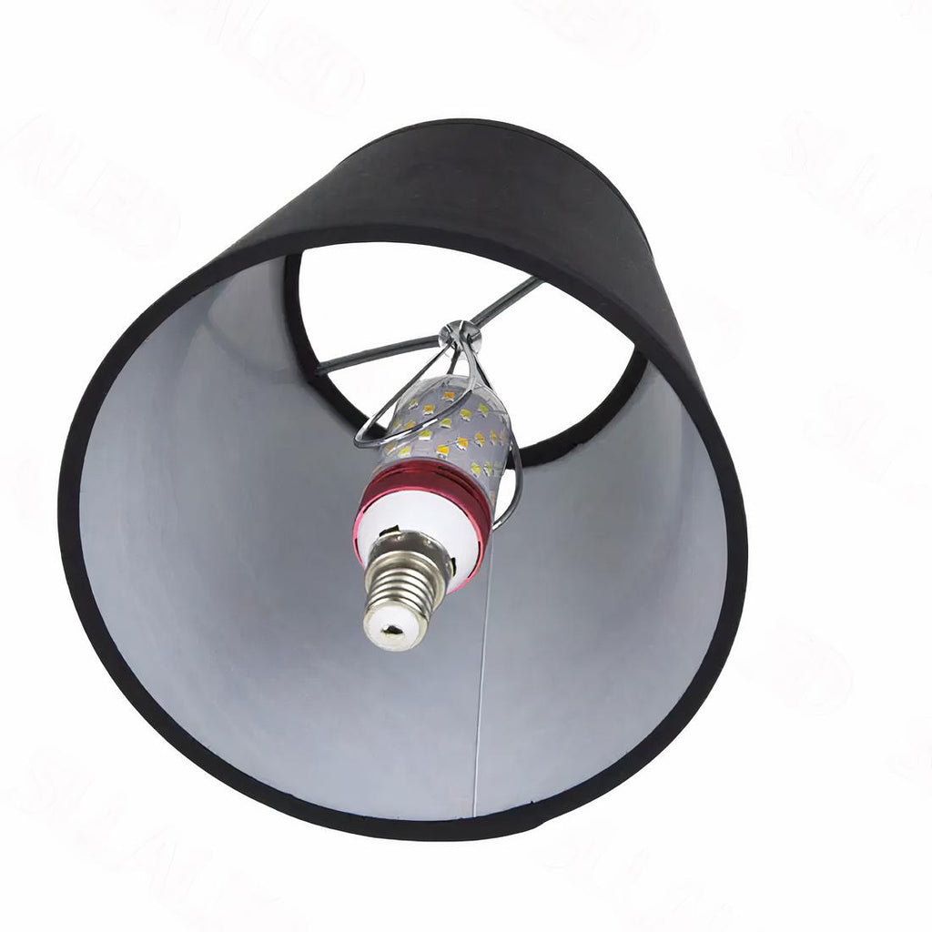 Abat-jour pour lampe de chevet noir en tissu – Isalune