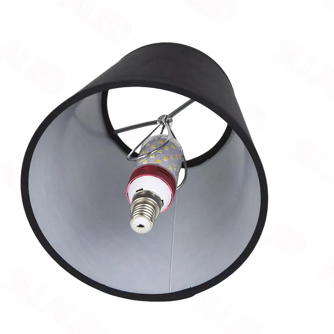 Abat-jour pour lampe de chevet noir en tissu – Isalune