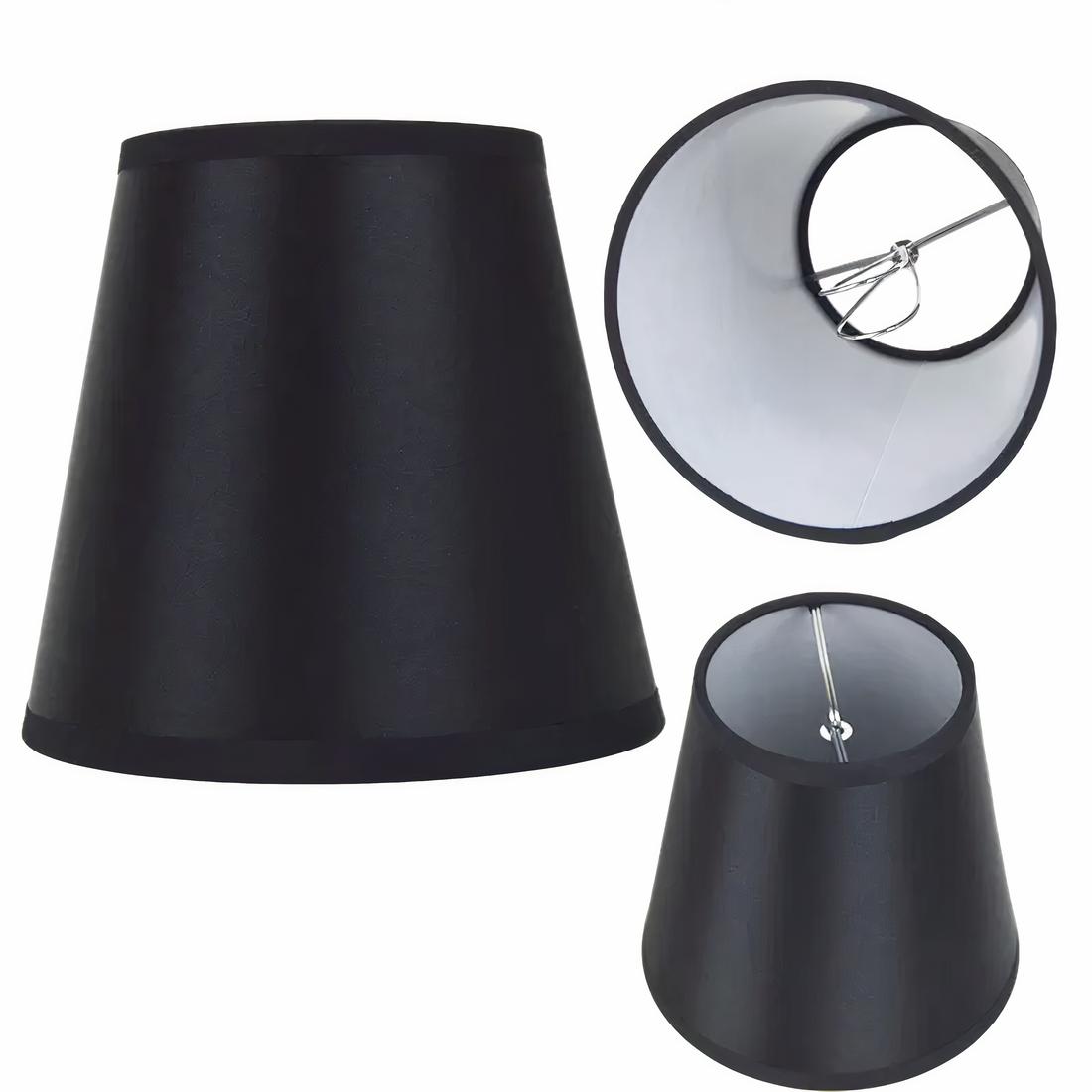Abat-jour pour lampe de chevet noir en tissu – Isalune