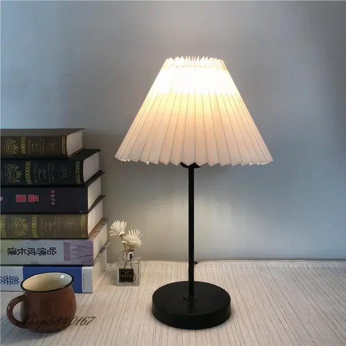 Abat-jour pour lampe de chevet plissé – Jolivelle