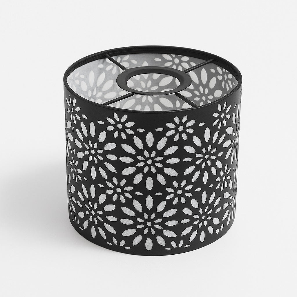 Abat-jour Cylindrique en métal - Floral
