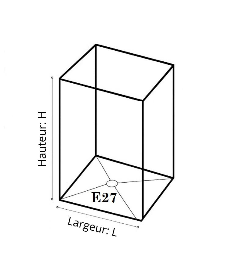 Abat-jour Rectangulaire en métal - Eclat