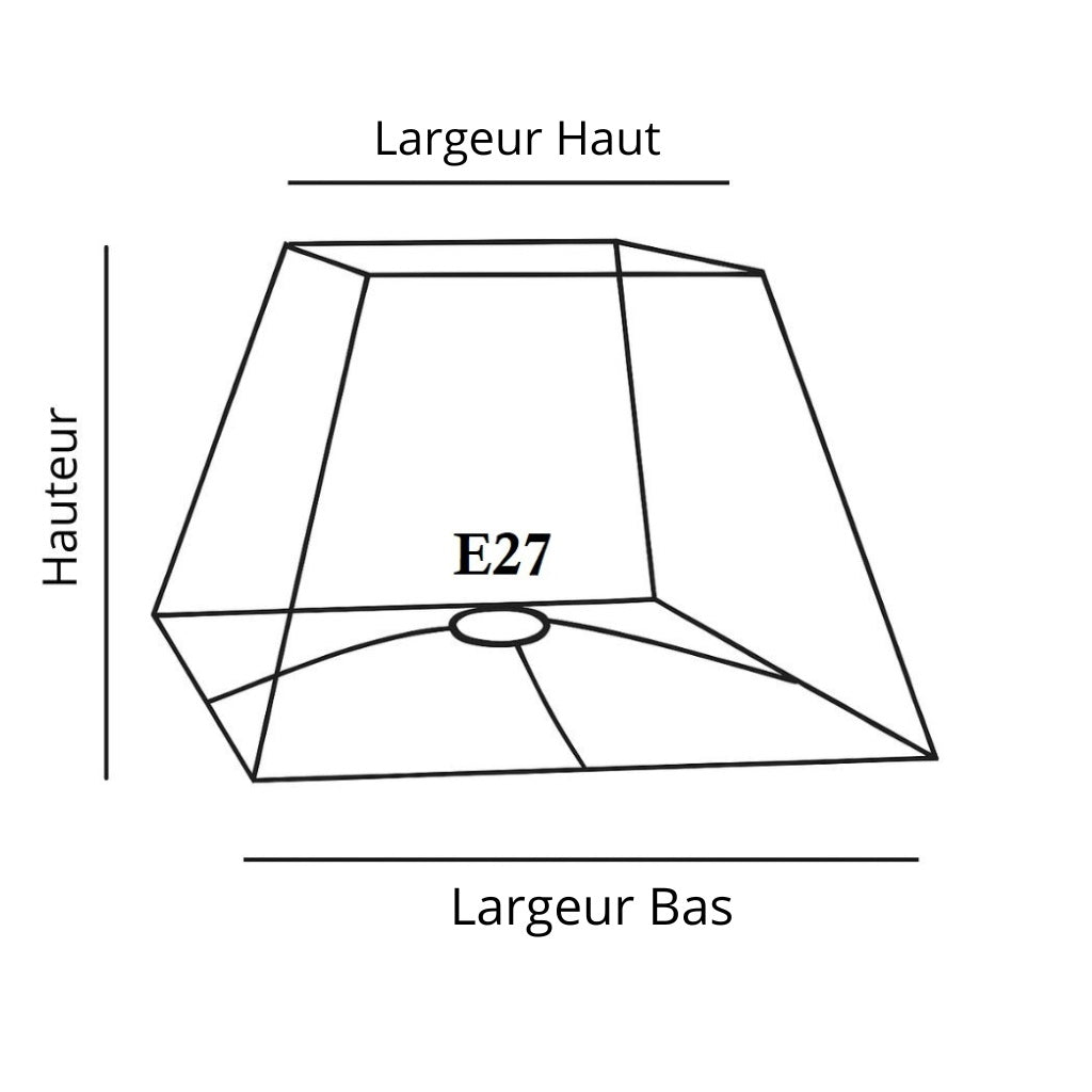 Abat-jour Pyramide en lin - Tabac