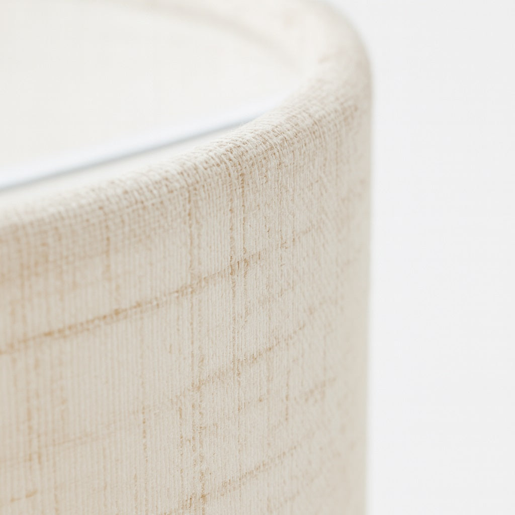 Abat-jour Tambour en lin naturel - Beige