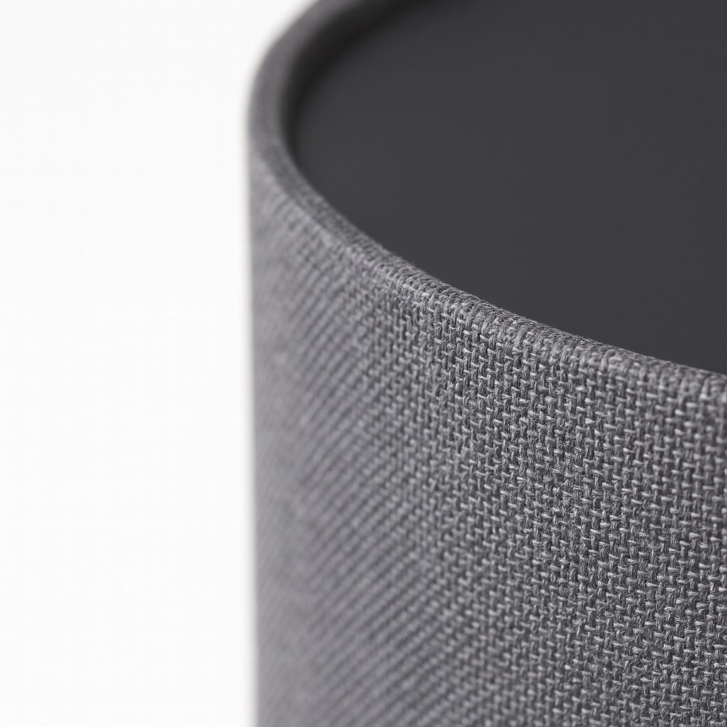 Abat-jour Tambour en lin naturel - Gris
