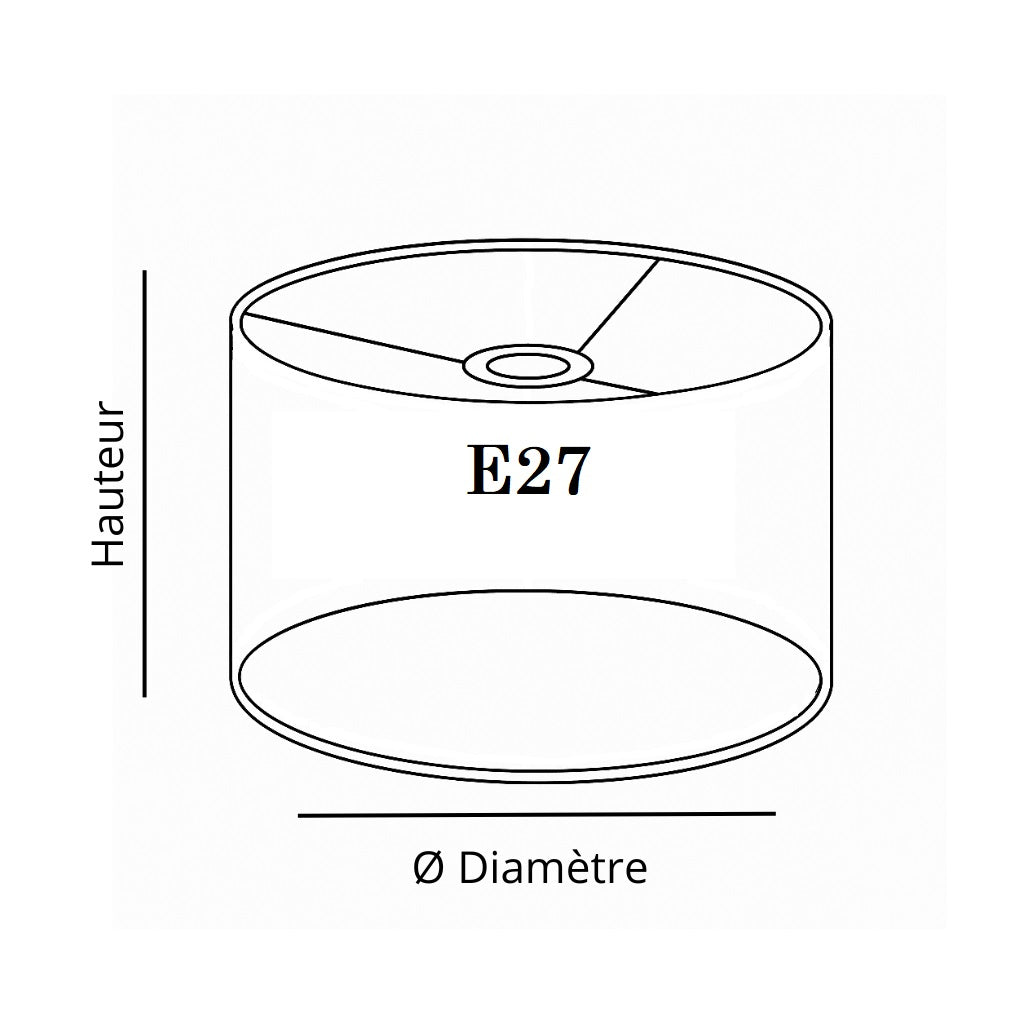 Abat-jour Tambour style bambou - Sun set